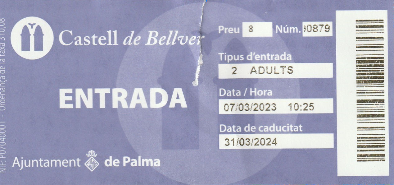 Ticket to Bellver Castle