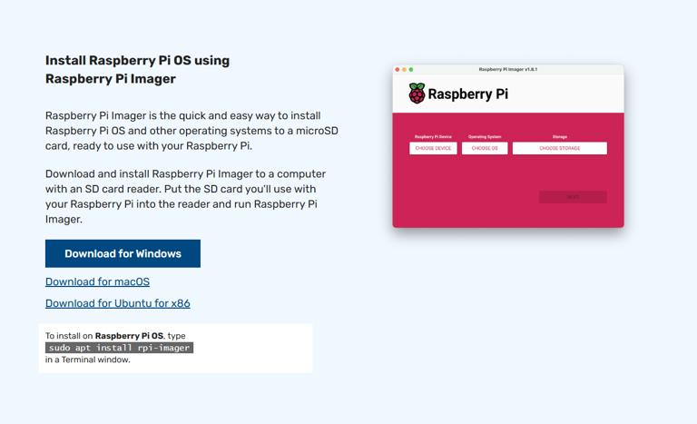 Installing Raspberry Pi Imager